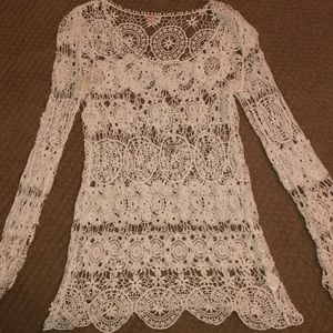 Black Poppy Lace Cover-up